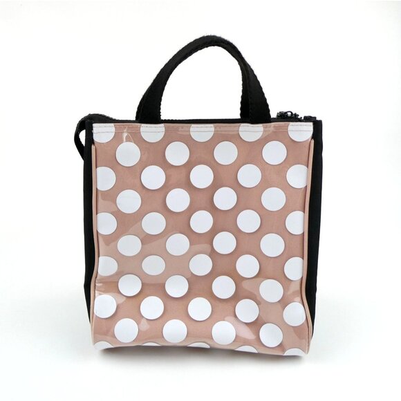 Kate Spade New York Polka Dot Vinyl Coated Canvas Small Lunch Tote Bag - Picture 4 of 13